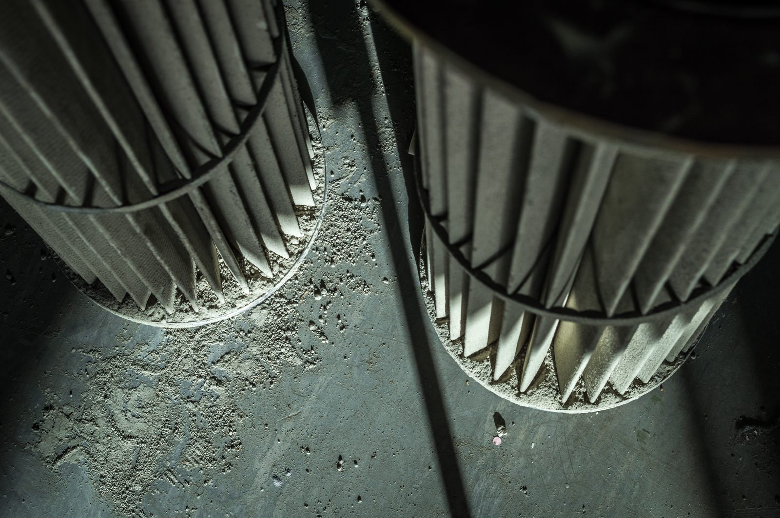 Dust buildup on air conditioner coil fins